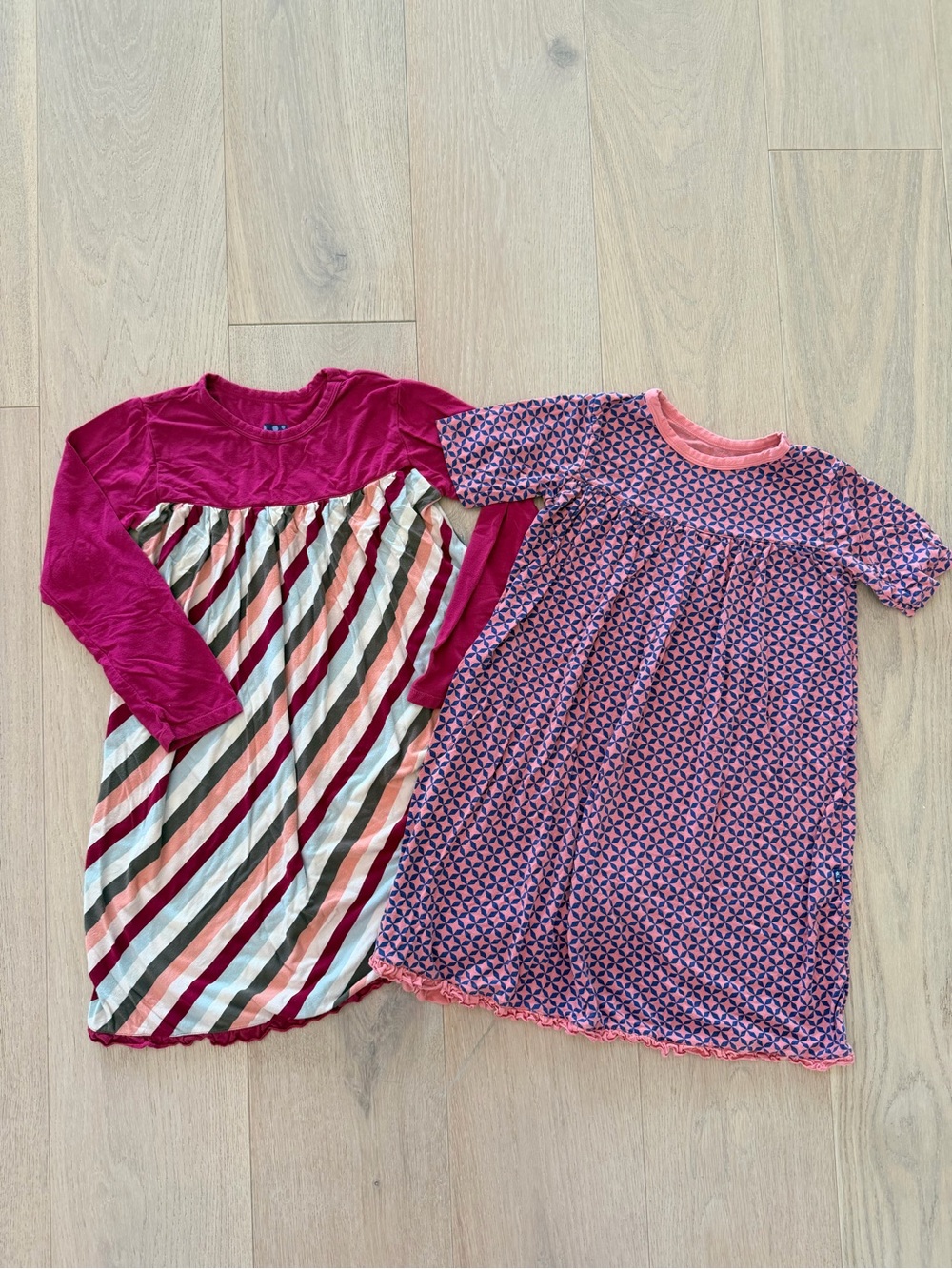 Kickee Kids Patterned Pajama Dresses